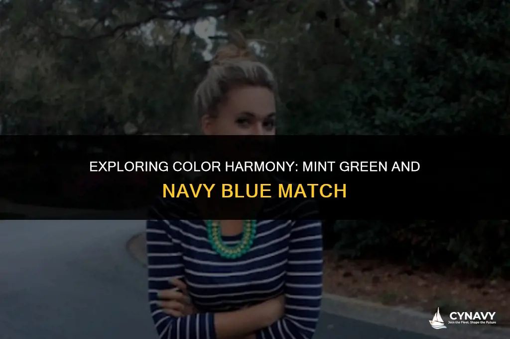 does mint green and navy blue match