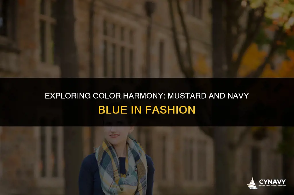 does mustard color go well with navy blue