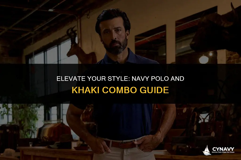 does navy a polo go with navy blue khakis