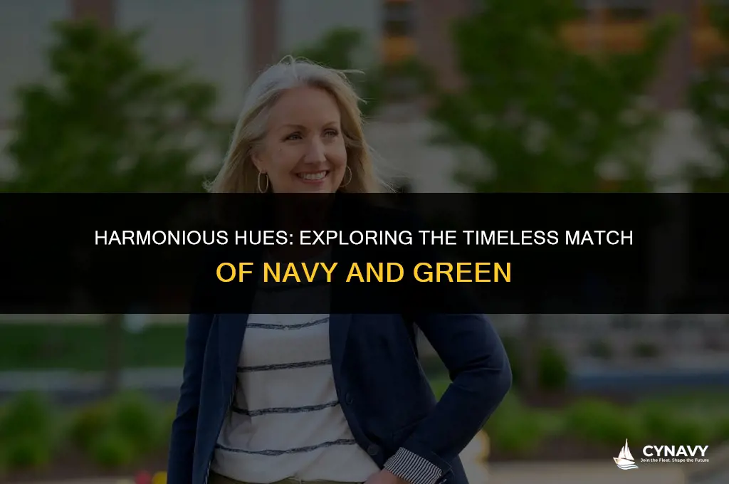 does navy and green match