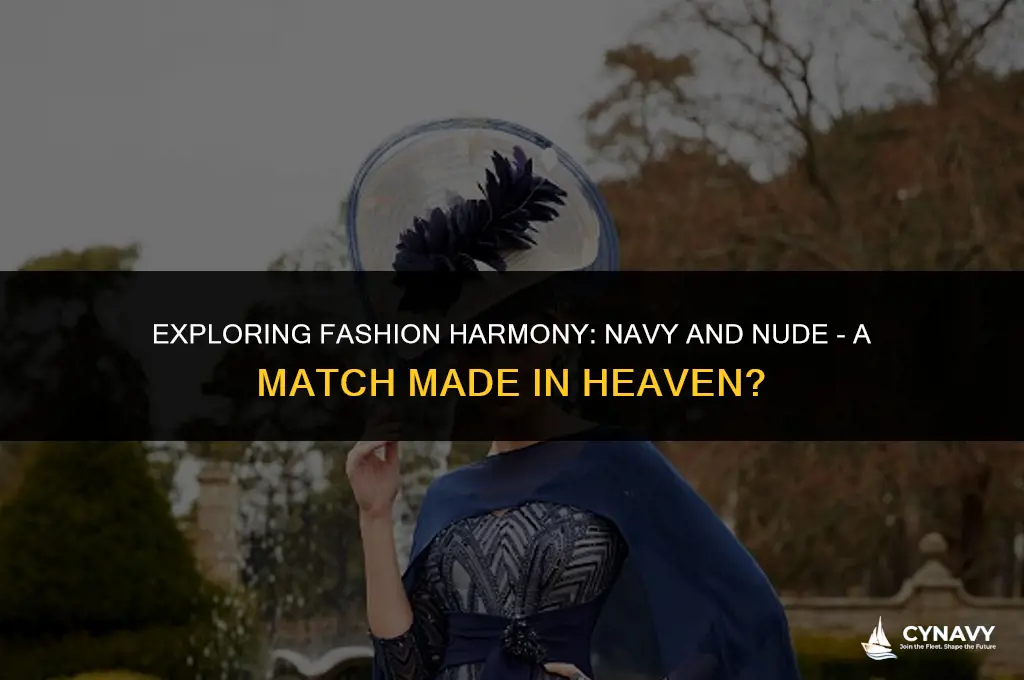 does navy and nude go together