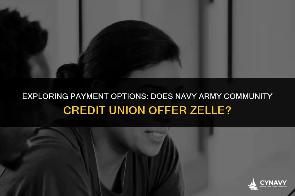 does navy army community credit union have zelle