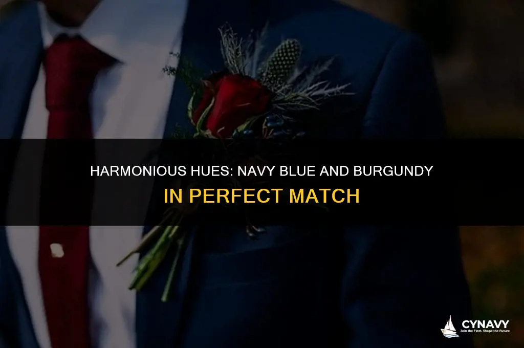 does navy blue and burgundy match