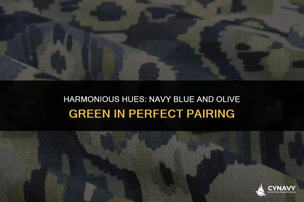 does navy blue and olive green go together