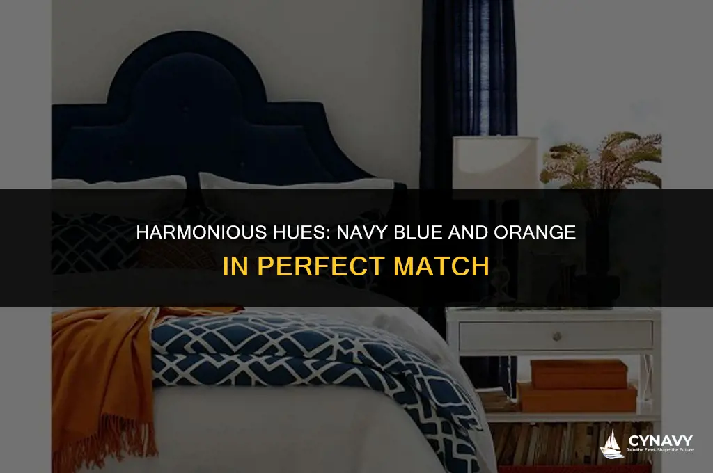 does navy blue and orange match