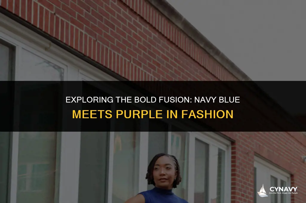 does navy blue and purple m