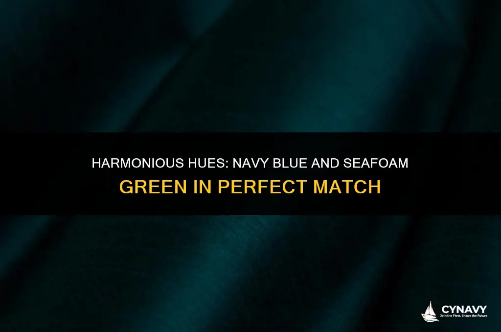 does navy blue and seafoam green match