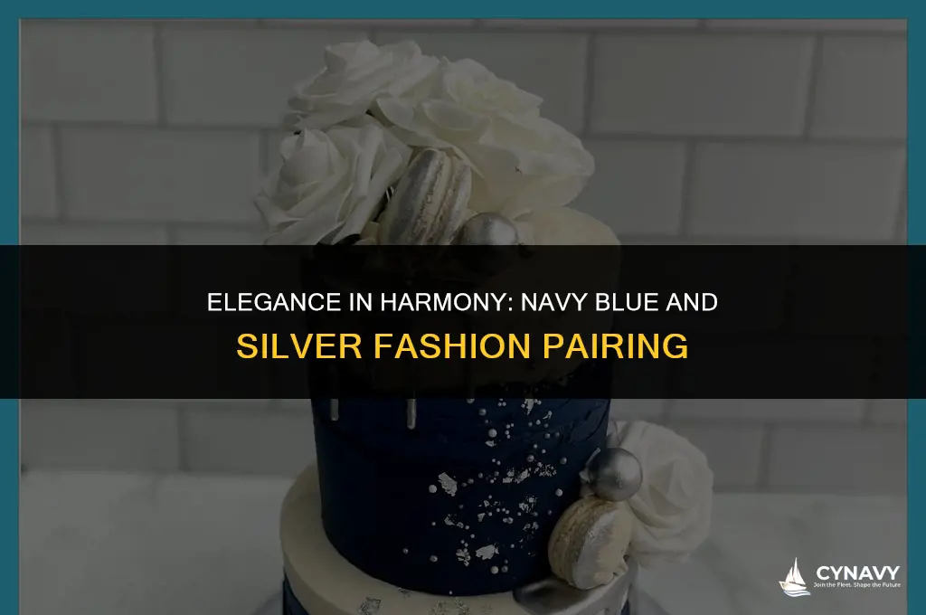 does navy blue and silver go together