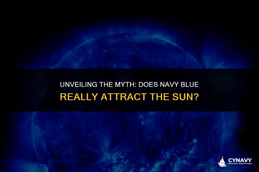 does navy blue attract the sun
