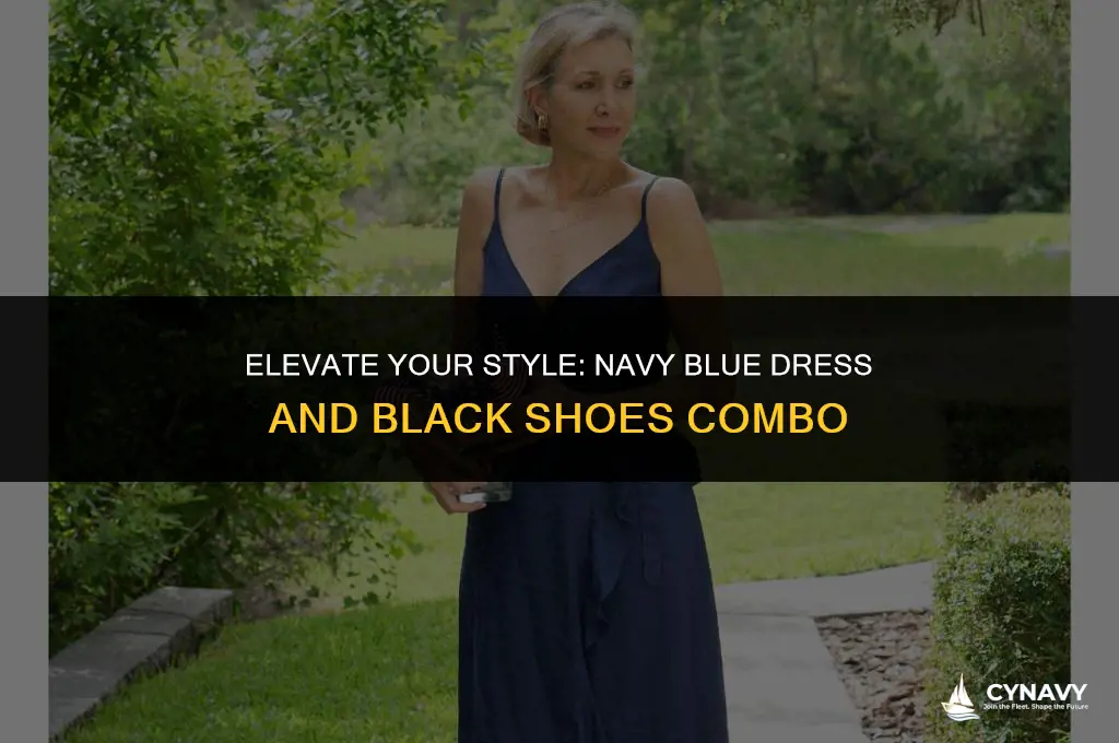 does navy blue dress go black shoes
