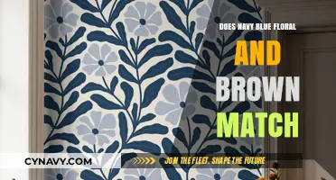 Harmonious Hues: Navy Blue Floral and Brown in Perfect Match