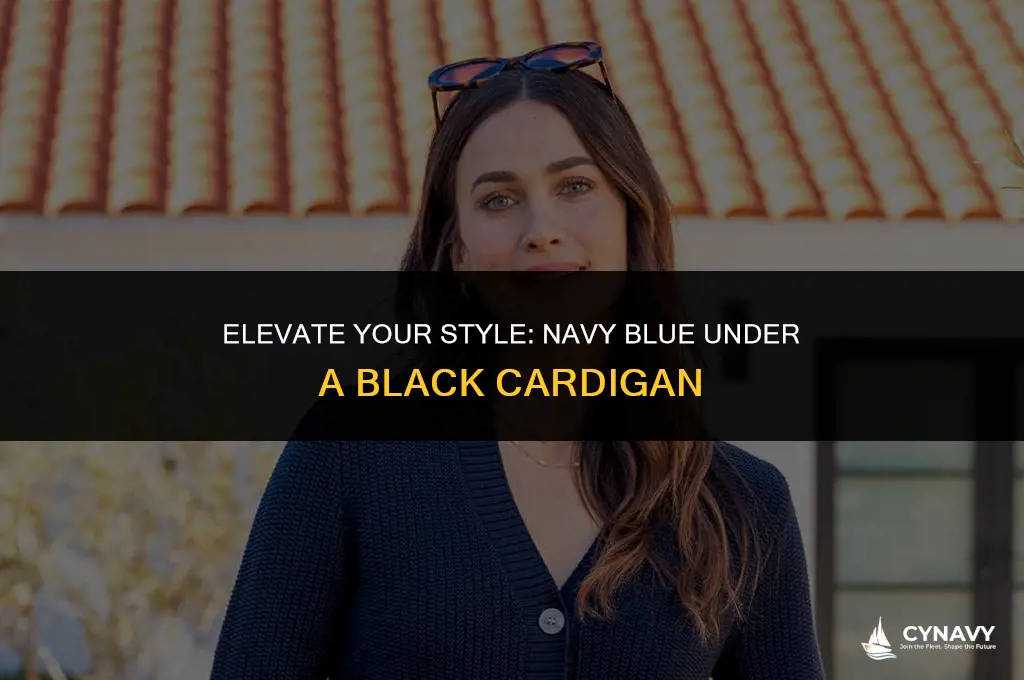 does navy blue go under black cardigan