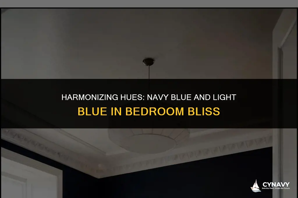 does navy blue go with a light blue comforter