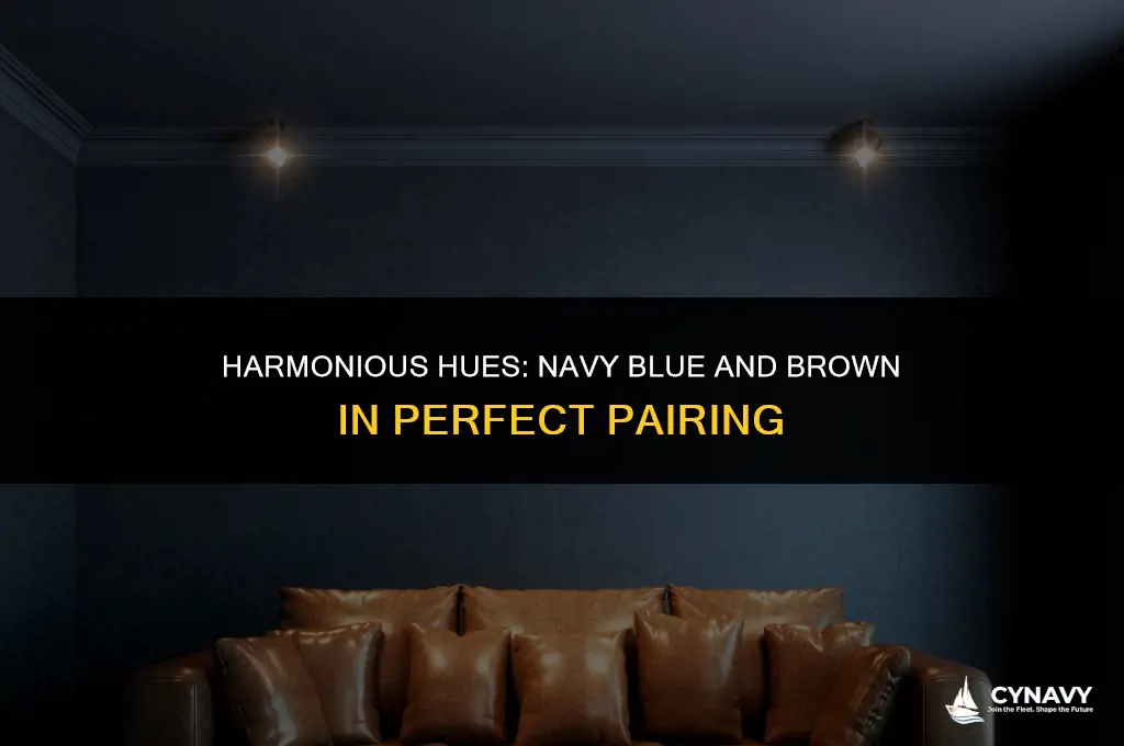 does navy blue go with brown