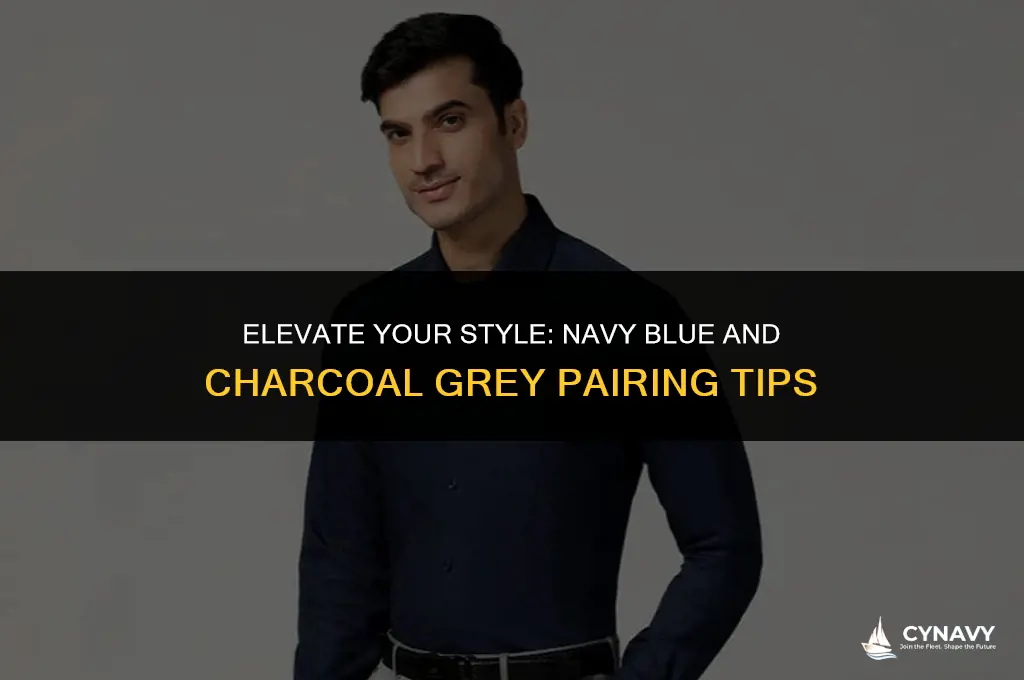 does navy blue go with charcoal grey