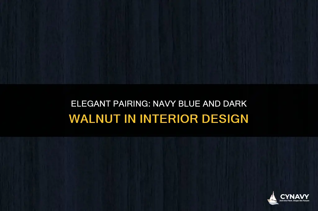 does navy blue go with dark walnut