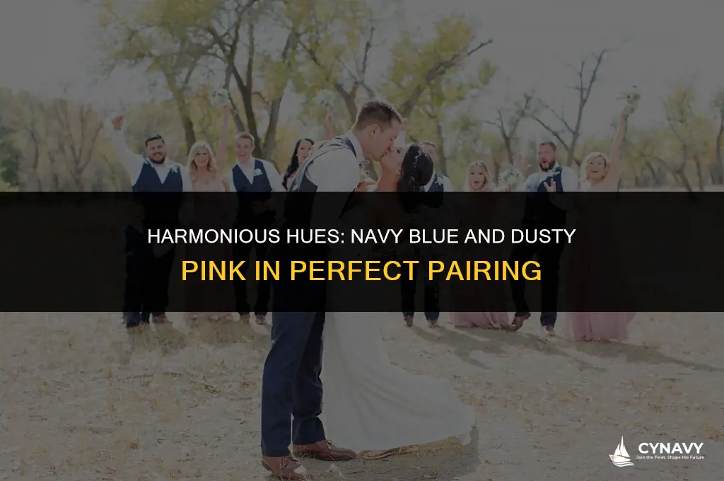 does navy blue go with dusty pink