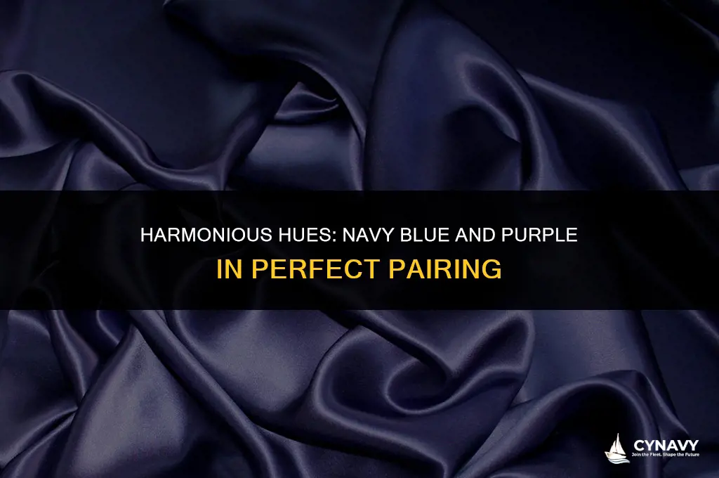 does navy blue go with purple