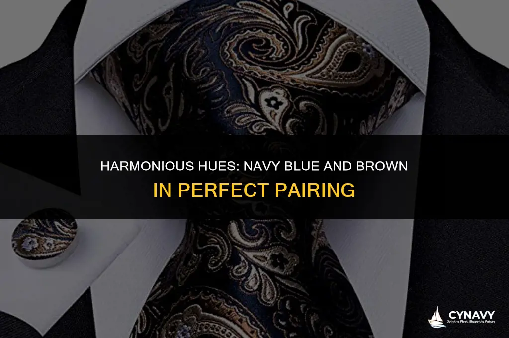 does navy blue match brown