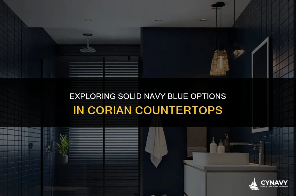 does navy blue solid color come in corian