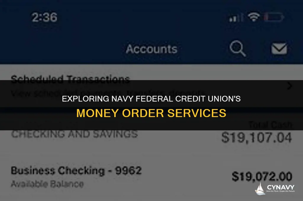 does navy federal credit union do money orders