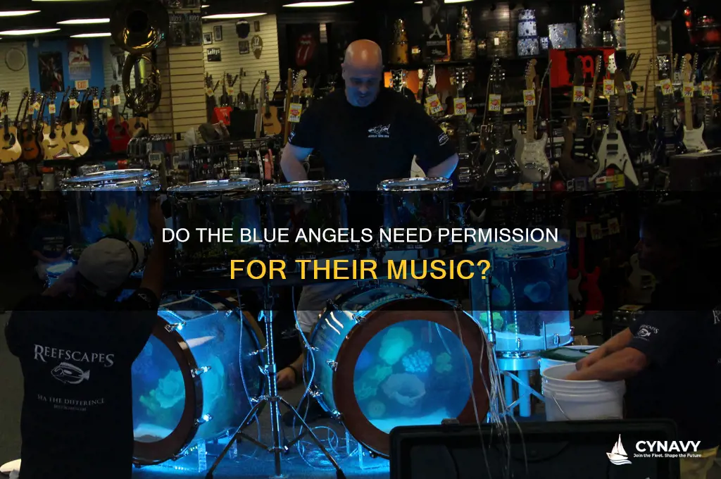 does navy get permission for blue angels music