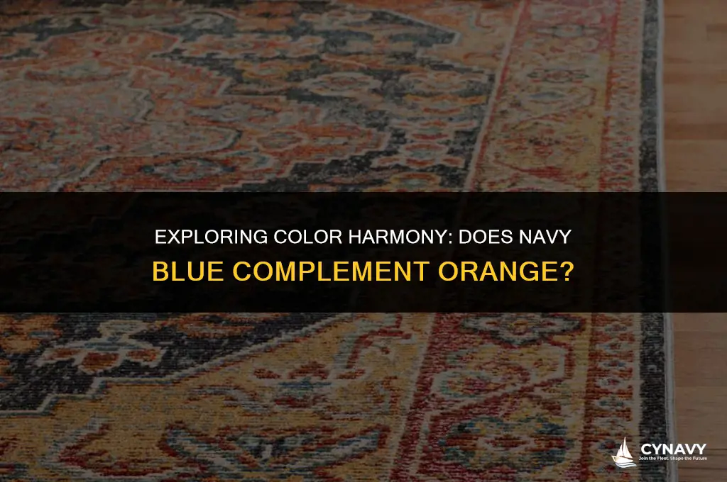 does navy go with orange
