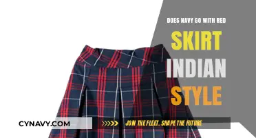 Exploring Fashion Harmony: Navy and Red Skirt in Indian Style