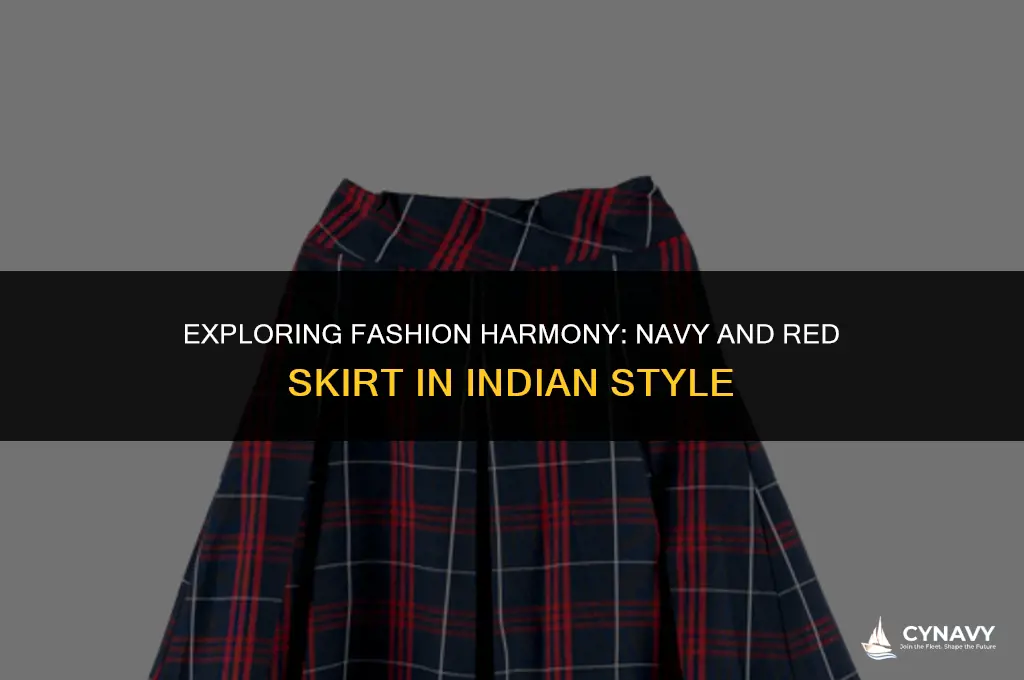 does navy go with red skirt indian style