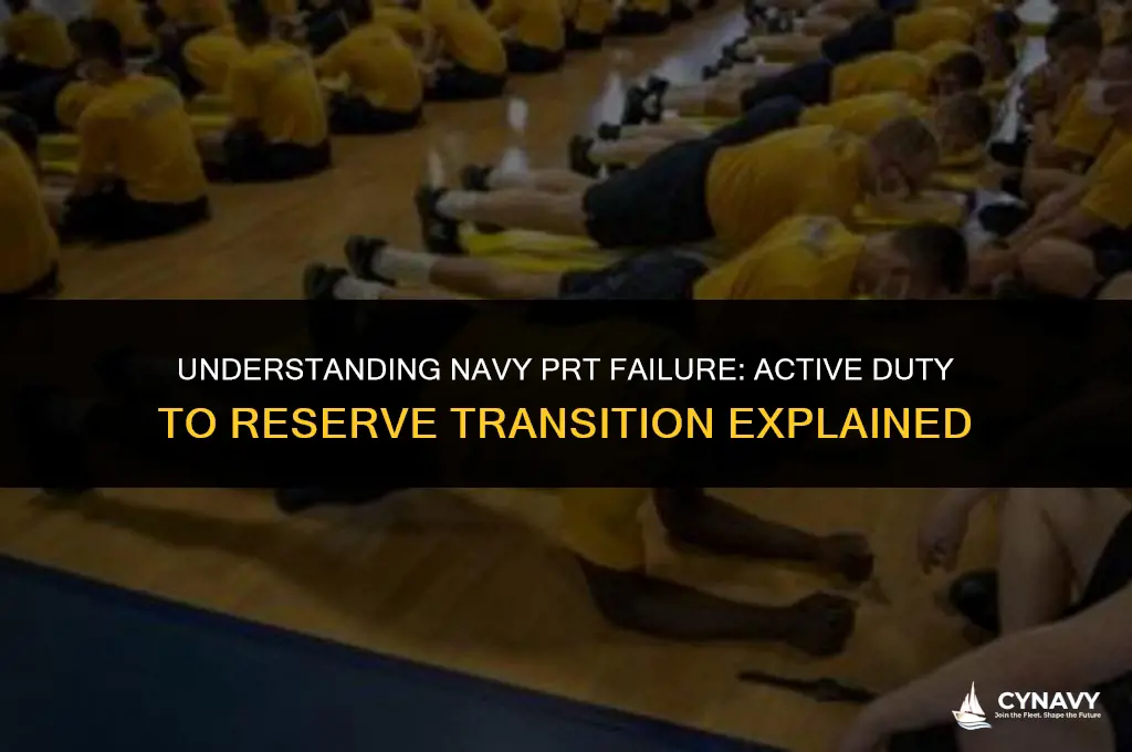 does navy prt failure keep active duty from going reserve