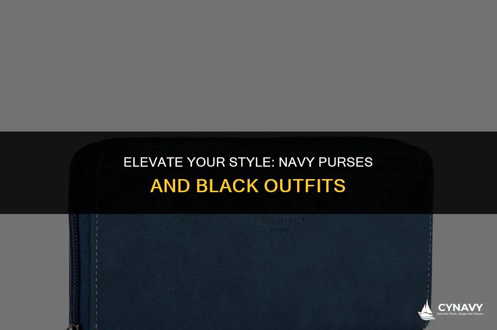does navy purse go with black