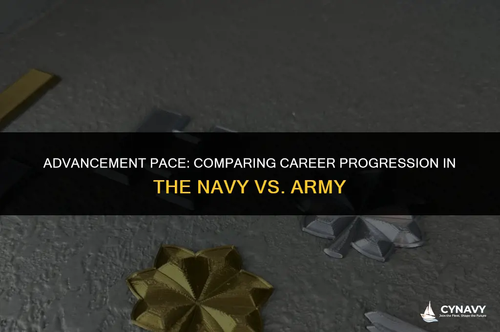 does navy rank slower than army
