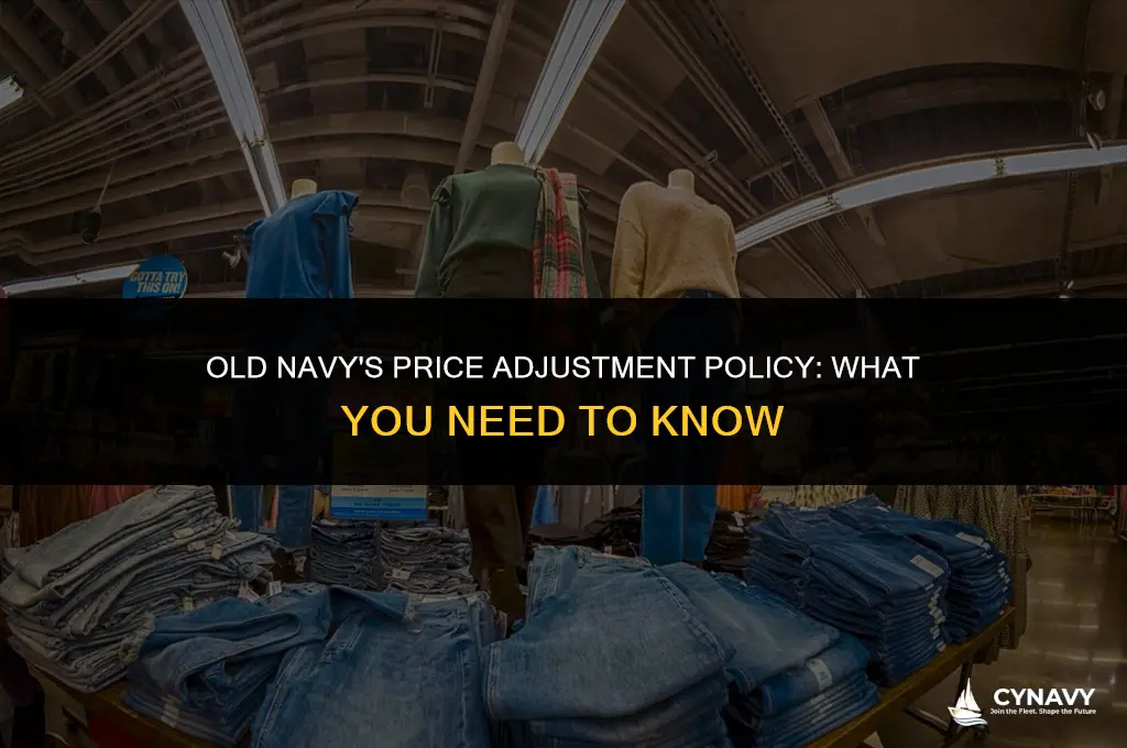 does old navy price adjust after purchase