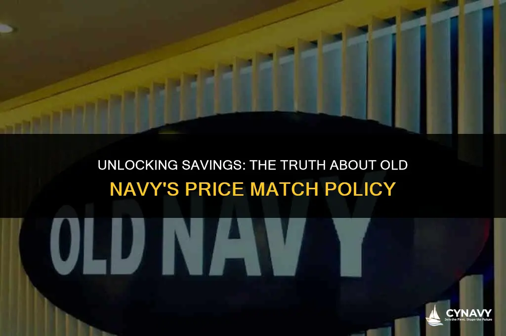 does old navy price match