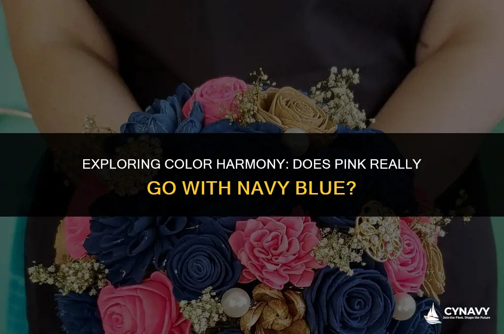 does pink go with navy blue