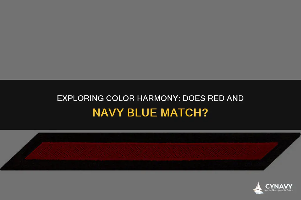 does red and navy blue match
