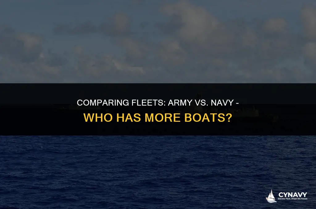 does the army have more boats than the navy
