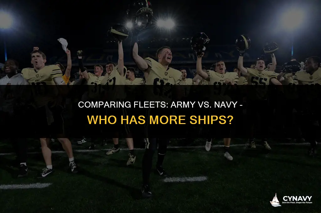 does the army have more ships than navy