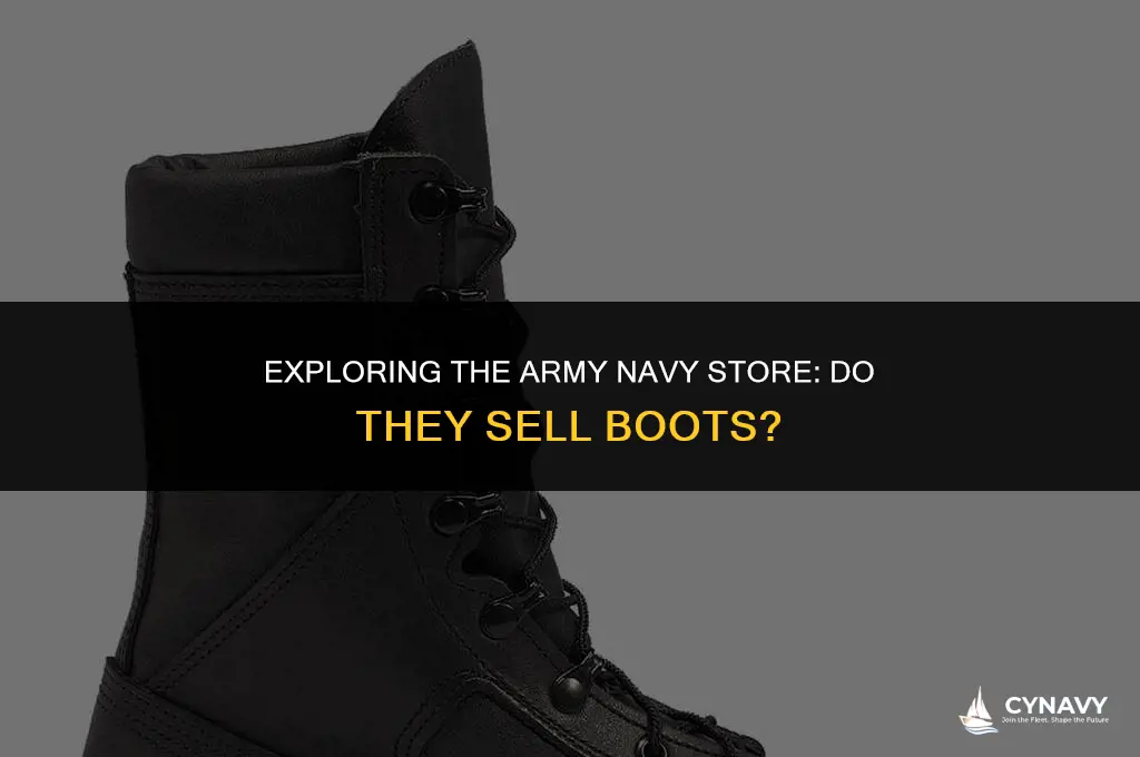 does the army navy syore sell boots