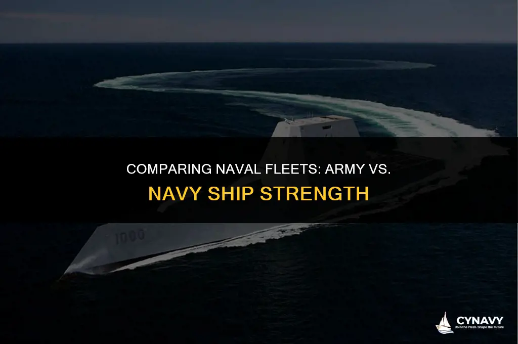 does the army or navy have more ships