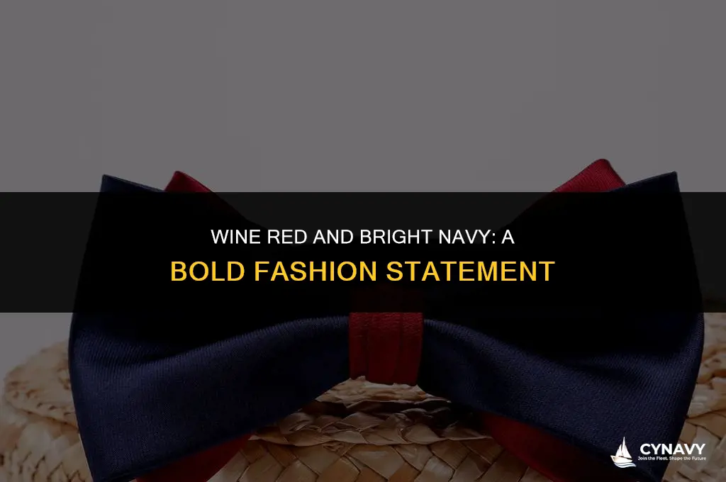 does the color wine red go with bright navy