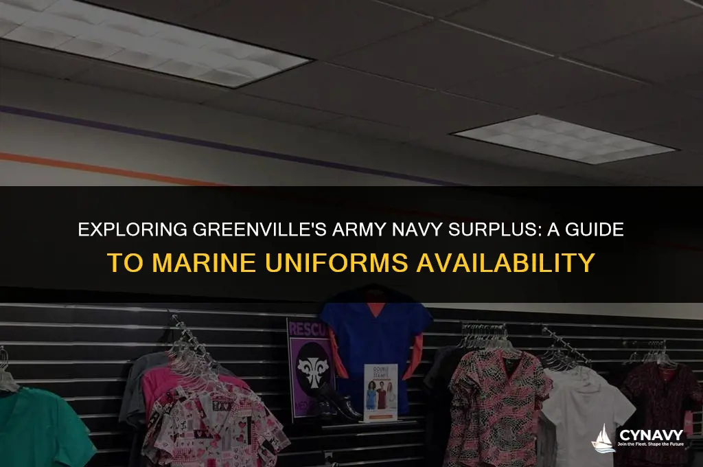 does the greenville army navy surplus store sell marines uniforms