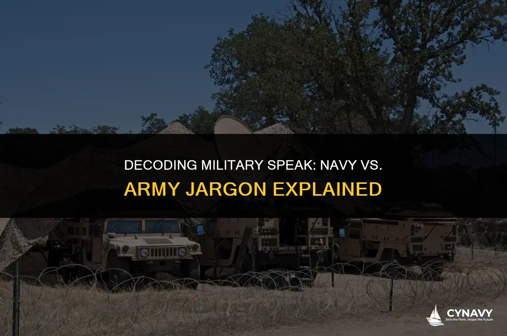 does the navy use different jargon than the army
