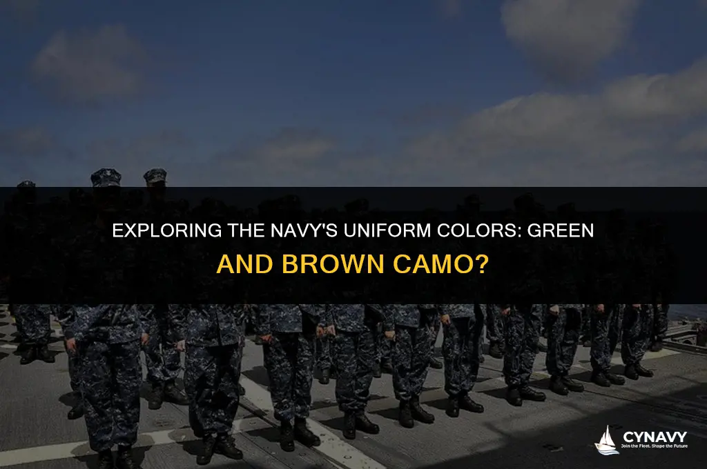 does the navy wear green and brown camo uniforms