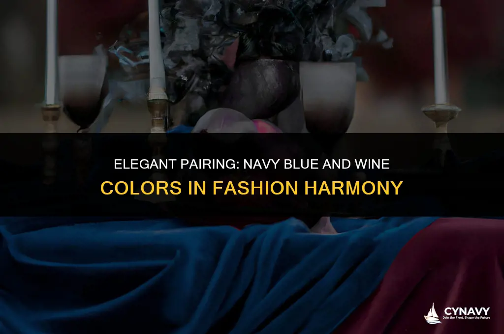 does wine color go with navy blue