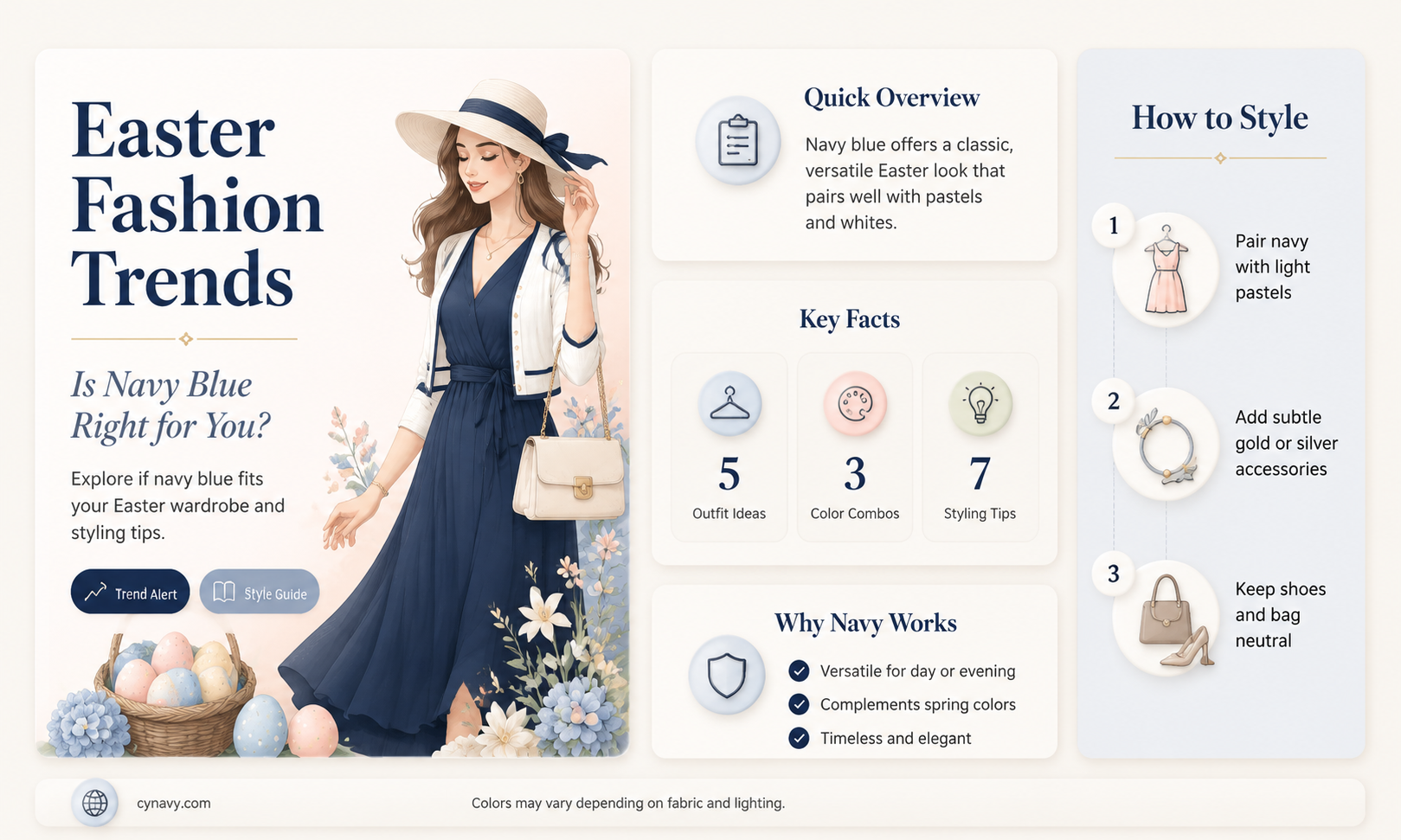 can you wear navy blue on easter