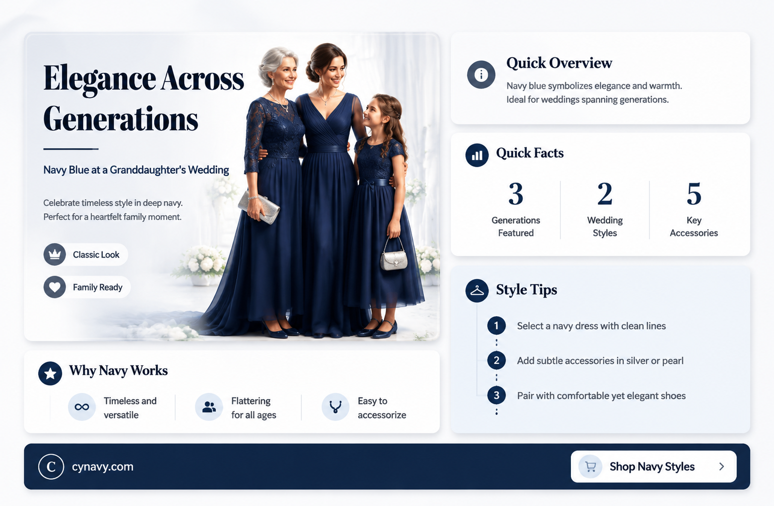 can grandmother wear navy blue to granddaughter