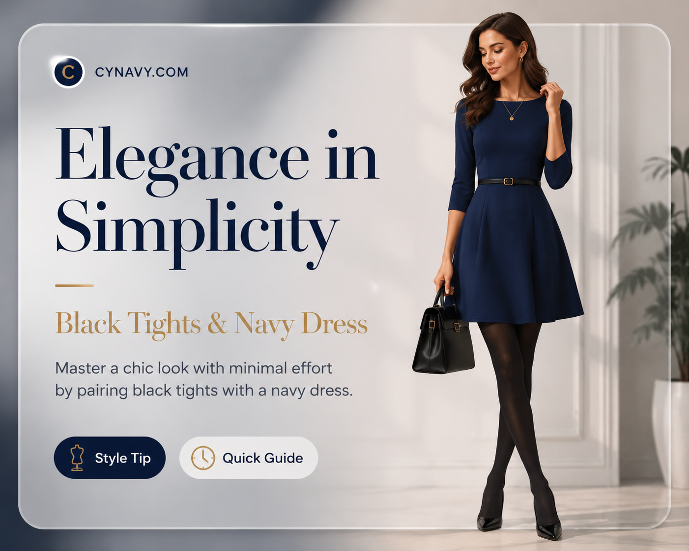 can i wear black tights with a navy blue dress