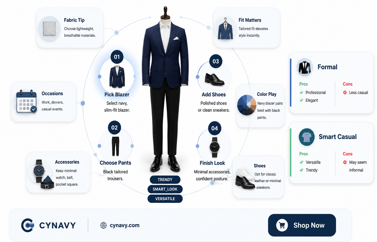can i wear a navy blue blazer with black pants
