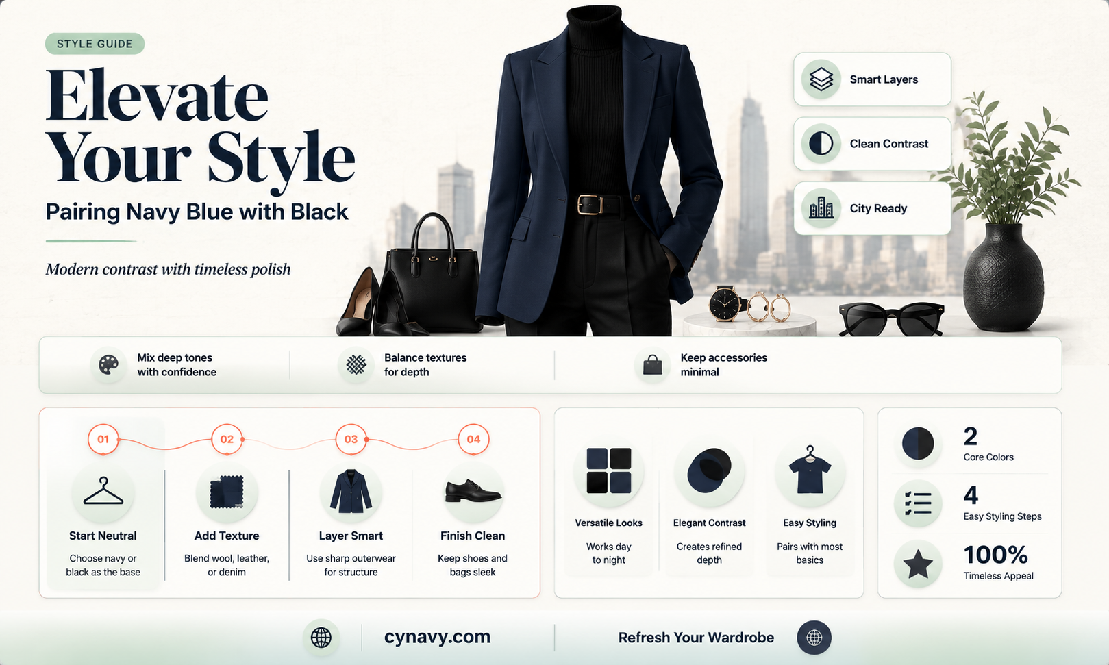 can you wear navy blue with black